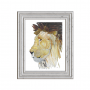 Lion head with built-in passepartout