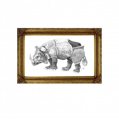 A rhinoceros straight out of the Renaissance